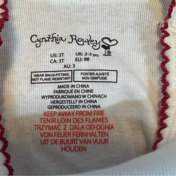 Girls' Plaid Pajama Set Cynthia Rowley Girls 2-Piece Pajama Set – Size 3T NWT - Picture 4 of 8